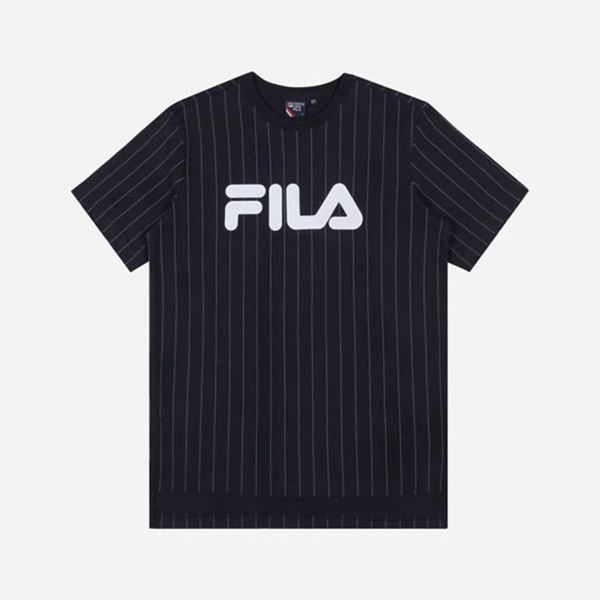 Camisetas Fila Mulher Azul Marinho - Fila Line Pinstripe S/S En Portugal,PKXA-10592